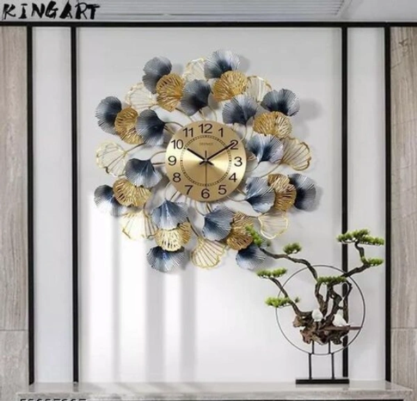 ALIVA TIME Iron Metal Art Decorative Wall Clock Attractive and eye catcher - Free Size, Metal, Pack of 1